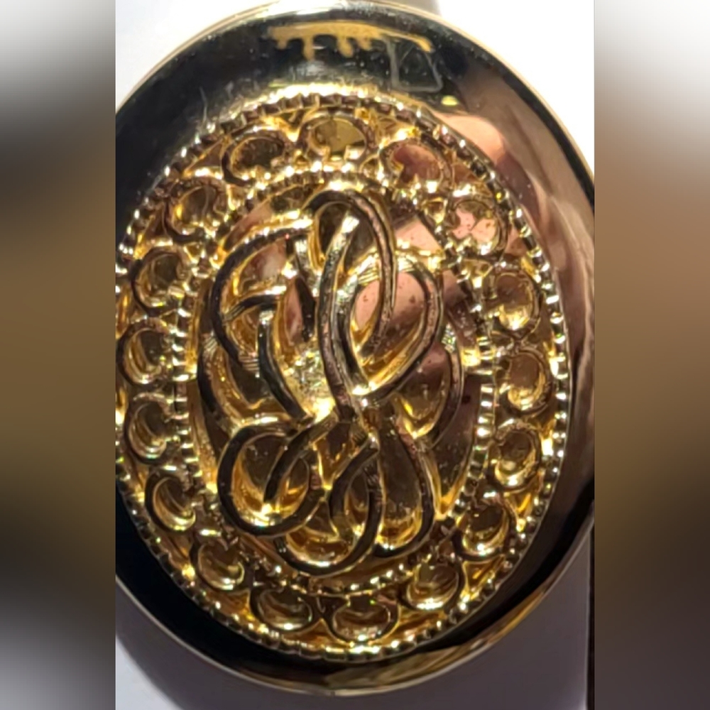 Vintage Gold Tone Locket Pendant With Filigree Design